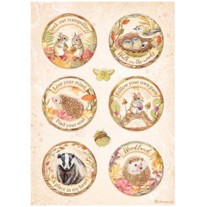 Stamperia Blue Land Collection - A4 Rice Paper - Rounds [DFSA4788]