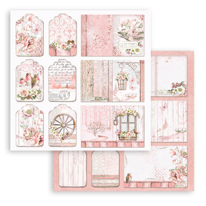 Stamperia - Roseland - 12x12 Scrapbook Paper - Tags (SBB937) Stamperia - Roseland - 12x12 Scrapbook Paper - Tags (SBB937)