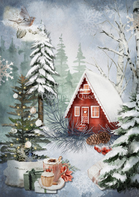 Decoupage Queen - Cozy Cottage Rice Paper A4 (DQRP_514_A4) 1