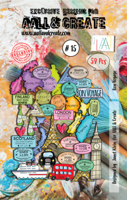 AALL & Create - Bon Voyage - Ephemera Die Cuts (AALL-EP-015)