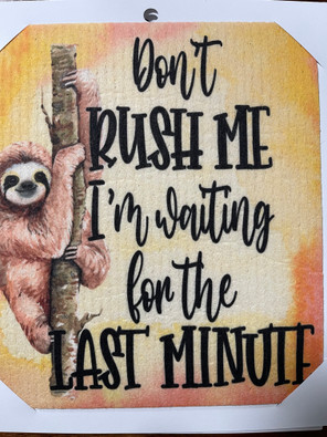 CJ Bella Co Eco-Friendly Dishcloth - Sloth Don't Rush Me