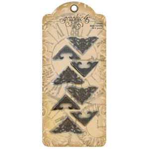 Graphic 45 Staples Ornate Metal Corners (4501810)