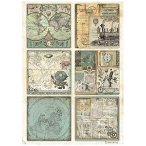 Stamperia - Voyages Fantastiques - A4 Rice Paper - 6 Cards (DFSA4839) Stamperia - Voyages Fantastiques - A4 Rice Paper - 6 Cards (DFSA4839)