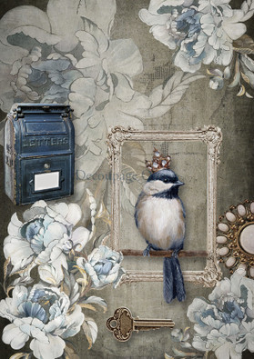 Decoupage Queen - Spring Letters Rice Paper A4 (DQRP_0557-A4)