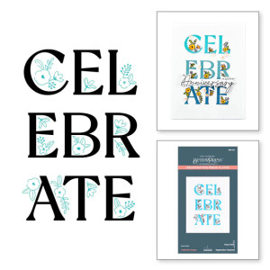  Spellbinders BetterPress - Let's Celebrate Collection By Yana Smakula - Press Plate - Celebrate Flowers Registration (BPR-003)
