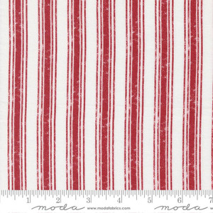 Moda Fabric - Old Glory Rural Stripes Red 5205 11 - Sold by 1/2 Yard Increments, Cut Continuously