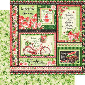 Graphic 45 - Sunshine On My Mind - 12 x 12 Scrapbook Paper - Enjoy the Ride Graphic 45 - Sunshine On My Mind - 12 x 12 Scrapbook Paper - Enjoy the Ride