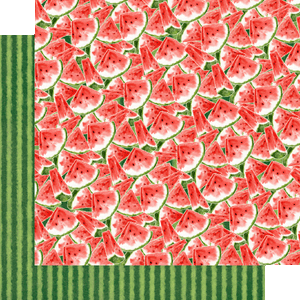 Graphic 45 - Sunshine On My Mind - 12 x 12 Scrapbook Paper - One in a Melon Graphic 45 - Sunshine On My Mind - 12 x 12 Scrapbook Paper - One in a Melon