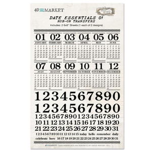 49 and Market - Date Essentials 01 - 6x8 Rub-on Transfer Set (E-24050) 49 and Market - Date Essentials 01 - 6x8 Rub-on Transfer Set (E-24050)