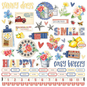 Simple Stories - Simple Vintage Linen Market- 12x12 Cardstock Sticker Sheet (22702)