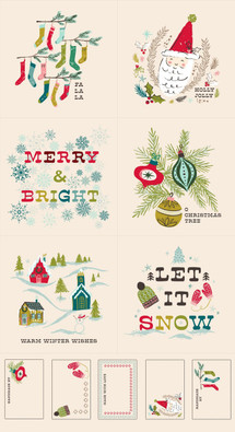 Moda Fabric - Cozy Wonderland Natural - Panel 24" x 44"