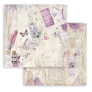 Stamperia - Lavender - 12x12 Scrapbook Paper - Pen And Inkpot (SBB1005)