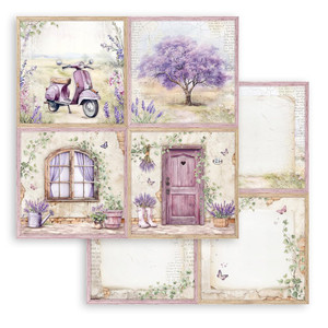 Stamperia - Lavender - 12x12 Scrapbook Paper - 4 Cards (SBB1006)