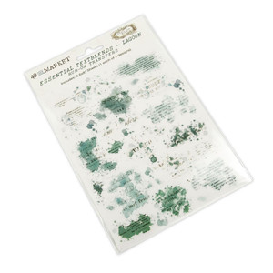 49 and Market - Essential Textblends Rub-Ons 6"X8" 2/Sheets - Lagoon (VB-37650)