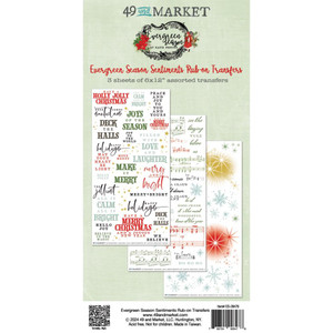49 and Market - Evergreen Season Rub-Ons 6"X12" 3/Sheets - Sentiments (ES-28478) 49 and Market - Evergreen Season Rub-Ons 6"X12" 3/Sheets - Sentiments (ES-28478)