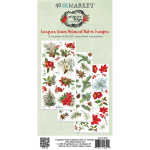 49 and Market - Evergreen Season Rub-Ons 6"X12" 3/Sheets - Botanical (ES-28492) 49 and Market - Evergreen Season Rub-Ons 6"X12" 3/Sheets - Botanical (ES-28492)