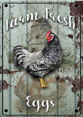 Decoupage Queen - Farm Fresh Eggs Rice Paper A3 (DQRP_0642-A3)