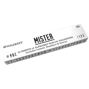 49 and Market - Alphabet Rub-on Transfers - Mister (ARO-29178)