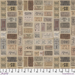 Tim Holtz Palette | Palette Neutral | Tickets | Sold by The 1/2 Yard
