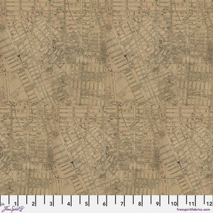 Tim Holtz Palette | Palette Neutral | Map | Sold by The 1/2 Yard