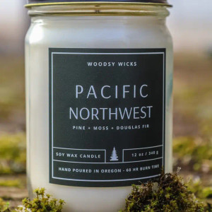Woodsy Wicks - Soy Wax Candle - Pacific Northwest