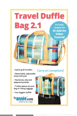 By Annie Patterns Travel Duffle Bag 2.1