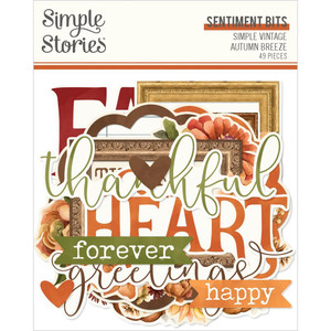 Simple Stories - Simple Vintage Autumn Breeze - Sentiment Bits and Pieces (25132)