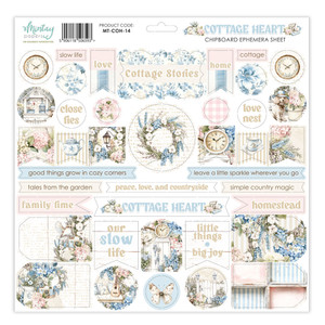 Mintay Papers - Cottage Heart - 12 x 12 Chipboard Ephemera Sheet (MT-COH-14)