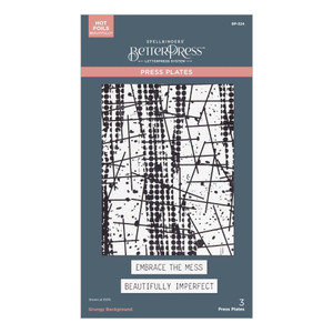Spellbinders - BetterPress Beautifully Imperfect Collection - Press Plate - Grungy Background (BP-324)