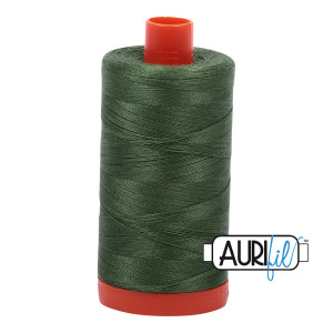 Aurifil 100% Cotton Mako Thread 50 wt - Very Dark Grass Green (MK50SP2890)