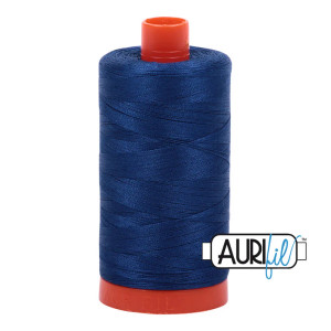 Aurifil 100% Cotton Mako Thread 50 wt - Dark Delft Blue (MK50SP2780)