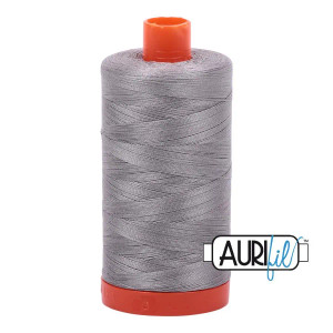Aurifil 100% Cotton Mako Thread 50 wt - Stainless Steel (MK50SP2620)