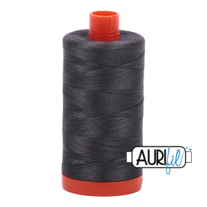 Aurifil 100% Cotton Mako Thread 50 wt - Dark Pewter (MK50SP2630)
