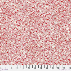 Tim Holtz Eclectic Elements | Wonderland Flannel | Berry Branch Flannel - Red | Fabric By The Yard | Sold by The 1/2 Yard (FNTH013.RED)