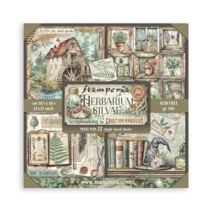 Stamperia - Herbarium Silvae - 12 x 12 Single Face Sheets Paper Pad (SBBXLB32)