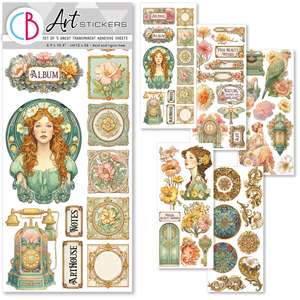Ciao Bella - Artemis - Art Stickers transparent adhesive sheets 5/Pkg (CBI013)
