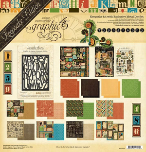 Graphic 45 - Typography - Keepsake Kit with Exclusive Metal Die Set (4503203)