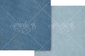 Graphic 45 - Scenic Route - 12x12 Scrapbook Paper - Azure Blue (4503191)