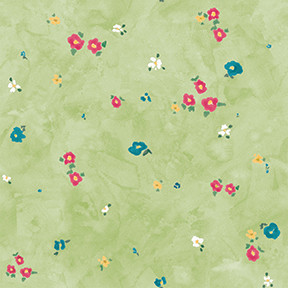 Riley Blake Designs - 2026 Washington Shop Hop Fabric - Green Ditsy Floral Print
