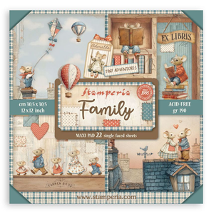 Stamperia - Family - 12 x 12 Single Face Sheets Paper Pad (SBBXLB33)