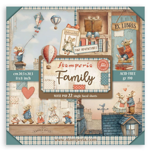 Stamperia - Family - 8x8 Single Face Sheet Paper Pad (SBBSXB21)