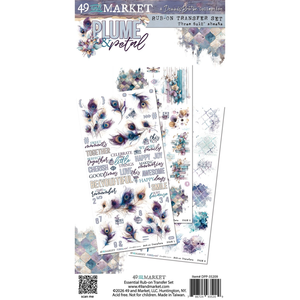 49 and Market - Plume & Petal Rub-Ons 6"X12" 3/Sheets - Blendable (DPP-35209)