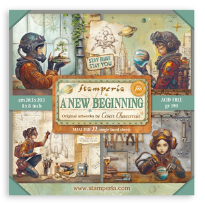 Stamperia - A New Beginning - 8x8 Single Face Sheet Paper Pad
