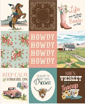 Riley Blake Designs Cowgirl Panel - Sold By The Panel