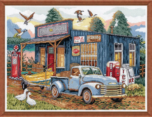Design Works Crafts Counted Cross Stitch - Bait and Tackle