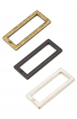 By Annie Premium Rectangle Rings Nickle - 1.5 Flat
