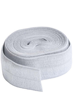 By Annie Fold-Over Elastic 20mm - 2 Yards - Pewter