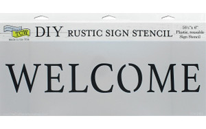 The Crafters Workshop Rustic Sign Stencil - Welcome (TCW2192)