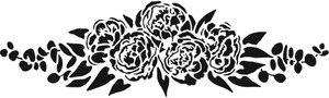 The Crafters Workshop Rustic Sign Stencil - Peony Spray