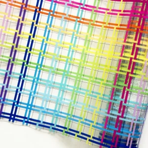 Sassafras Lane  Clear Tpu Vinyl Rainbow Plaid